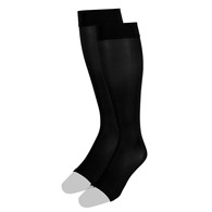 Truform 0361BL-L Knee-High Stockings - Open Toe - 20-30 mmHg - Black - Large