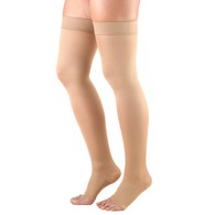 Truform 0362 Opaque Thigh-High Compression Stockings - Open Toe - 20-30 mmHg