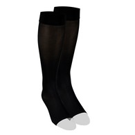 Truform 0371BL-L Knee-High Stockings - Open Toe - 15-20 mmHg - Black - Large