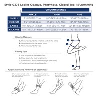 Truform 0375 Opaque Microfiber Compression Pantyhose - 15-20 mmHg