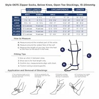 Truform 0675 Zipper Compression Stockings - Open Toe - 15-20 mmHg