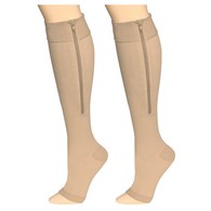 Truform 0675 Zipper Compression Stockings - Open Toe - 15-20 mmHg