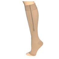Truform 0675BG-2L Zipper Stockings - Open Toe - 15-20 mmHg - Beige - 2XL