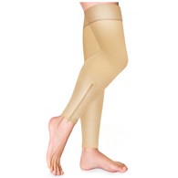 Truform 0678 Zipper Stocking Leg Sleeves - Thigh-High - Dot Top - 15-20 mmHg
