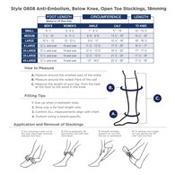 Truform 0808 Knee-High Compression Stockings - Open Toe - 18 mmHg