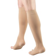 Truform 0808BGS-S Knee-High Stockings - Open Toe - 18 mmHg - Beige - Small/Short Length