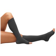 Truform 0808BL-XL Knee-High Stockings - Open Toe - 18 mmHg - Black - Extra Large