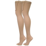 Truform 0810 Thigh Length Compression Stockings - Open Toe - 18 mmHg