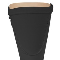 Truform 0810BL-M Thigh Length Stockings - Open Toe - 18 mmHg - Black - Medium