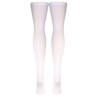 Truform 0810WH-L Thigh Length Stockings - Open Toe - 18 mmHg - White - Large