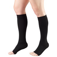 Truform 0845BL-M Knee-High Stockings - Open Toe - 30-40 mmHg - Black - Medium