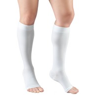 Truform 0845WH-S Knee-High Stockings - Open Toe - 30-40 mmHg - White - Small