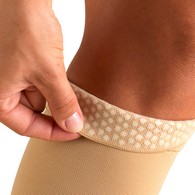 Truform 0864 Knee-High Compression Stockings - Open Toe - Dot Top - 20-30 mmHg - Beige