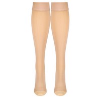 Truform 0864BG-2L Knee-High Stockings - Open Toe - Dot Top - 20-30 mmHg - Beige - 2XL