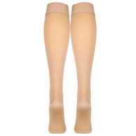 Truform 0864BG-S Knee-High Stockings - Open Toe - Dot Top - 20-30 mmHg - Beige - Small