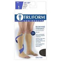Truform 0865S Classic Medical Compression Stockings, Knee High, Open Toe, 20-30 mmHg, Short Length