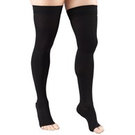 Truform 0868 Classic Medical Thigh-High Compression Stockings with Dot Top - Open Toe - 20-30 mmHg