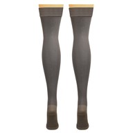 Truform 0868CH-2L Classic Medical Thigh-High Stockings - Dot Top - 20-30 mmHg - OT - CHAR - 2XL