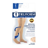 Truform 0868LB-2L Classic Medical Thigh-High Stockings - Dot Top - 20-30 mmHg - OT - Lite BGE - 2XL