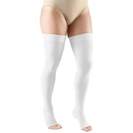 Truform 0868WH-XL Classic Medical Thigh-High Stockings - Dot Top - 20-30 mmHg - OT - WHT - XL