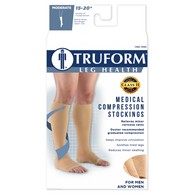 Truform 0875 Classic Medical Compression Stockings, Knee High, Open Toe, Unisex, 15-20 mmHg