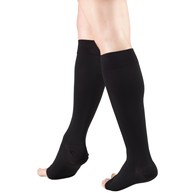 Truform 0965 Knee-High Compression Stockings - Microfiber - Open Toe - 20-30 mmHg