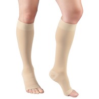 Truform 0965A Knee-High Compression Stockings - Aloe Knit Microfiber - Open Toe - 20-30 mmHg