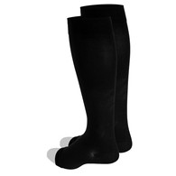 Truform 0965ABL-2L Knee-High Stockings - Aloe Knit Microfiber - OT - 20-30 mmHg - BLK - 2XL