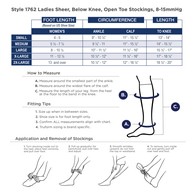 Truform 1762 Sheer Knee-High Compression Stockings - Open Toe - 8-15 mmHg