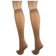 Truform 1762BG-S Sheer Knee-High Stockings - Open Toe - 8-15 mmHg - Beige - Small