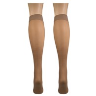 Truform 1762BG-XL Sheer Knee-High Stockings - Open Toe - 8-15 mmHg - Beige - Extra Large