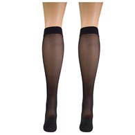 Truform 1762BL-XL Sheer Knee-High Stockings - Open Toe - 8-15 mmHg - Black - Extra Large
