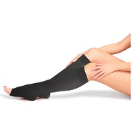 Truform 1762BL-XL Sheer Knee-High Stockings - Open Toe - 8-15 mmHg - Black - Extra Large
