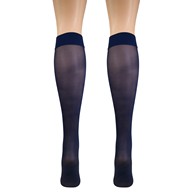 Truform 1762NV-L Sheer Knee-High Stockings - Open Toe - 8-15 mmHg - Navy - Large
