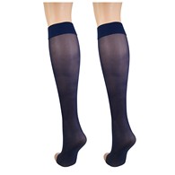 Truform 1762NV-M Sheer Knee-High Stockings - Open Toe - 8-15 mmHg - Navy - Medium