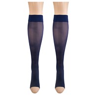Truform 1762NV-M Sheer Knee-High Stockings - Open Toe - 8-15 mmHg - Navy - Medium