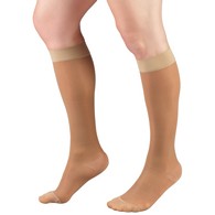 Truform 1763BG-2L Sheer Knee-High Stockings - Closed Toe - 8-15 mmHg - Beige - 2XL
