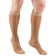 Truform 1763BG-2L Sheer Knee-High Stockings - Closed Toe - 8-15 mmHg - Beige - 2XL