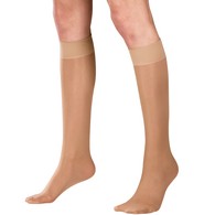 Truform 1763BG-M Sheer Knee-High Stockings - Closed Toe - 8-15 mmHg - Beige - Medium