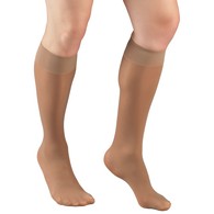Truform 1763BG-XL Sheer Knee-High Stockings - Closed Toe - 8-15 mmHg - Beige - Extra Large