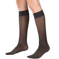 Truform 1763BL-M Sheer Knee-High Stockings - Closed Toe - 8-15 mmHg - Black - Medium