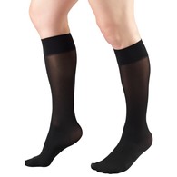 Truform 1763BL-S Sheer Knee-High Stockings - Closed Toe - 8-15 mmHg - Black - Small