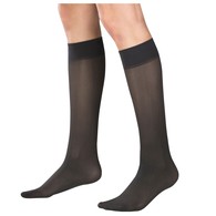 Truform 1763CH-L Sheer Knee-High Stockings - Closed Toe - 8-15 mmHg - Charcoal - Large