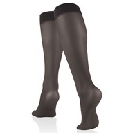 Truform 1763CH-M Sheer Knee-High Stockings - Closed Toe - 8-15 mmHg - Charcoal - Medium