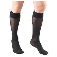 Truform 1763CH-M Sheer Knee-High Stockings - Closed Toe - 8-15 mmHg - Charcoal - Medium