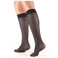 Truform 1763CH-S Sheer Knee-High Stockings - Closed Toe - 8-15 mmHg - Charcoal - Small
