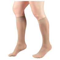 Truform 1763LB-M Sheer Knee-High Stockings - Closed Toe - 8-15 mmHg - Light Beige - Medium