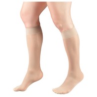 Truform 1763ND-L Sheer Knee-High Stockings - Closed Toe - 8-15 mmHg - Nude - Large