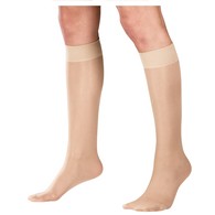 Truform 1763ND-XL Sheer Knee-High Stockings - Closed Toe - 8-15 mmHg - Nude - Extra Large