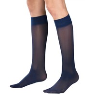 Truform 1763NV-L Sheer Knee-High Stockings - Closed Toe - 8-15 mmHg - Navy - Large